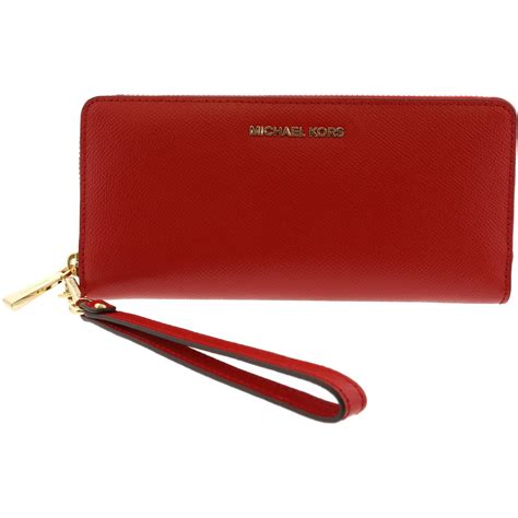 michael kors red wristlet|michael kors outlet online wallets.